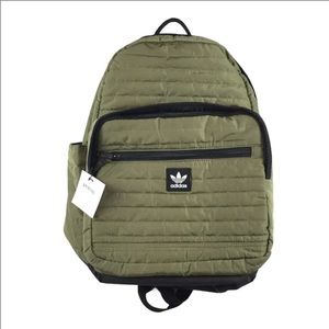 Adidas Quilted Trefoil Olive Green Backpack NWT